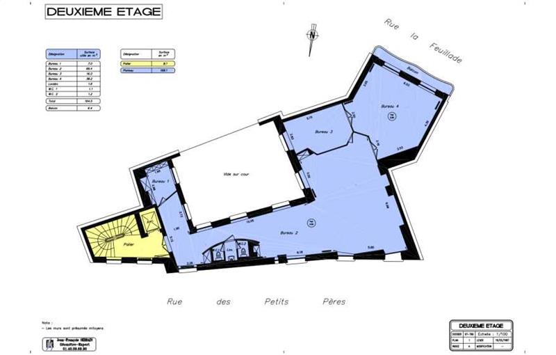 Location de bureau de 168 m² à Paris 2 - 75002 plan - 1