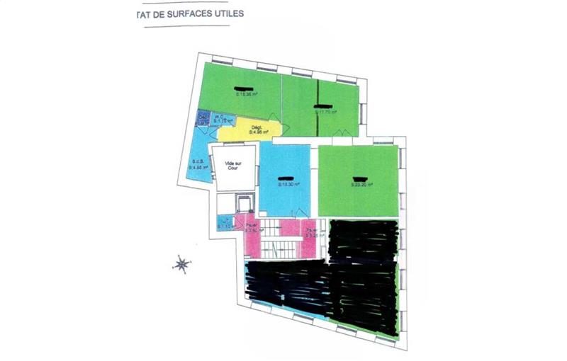 Location de bureau de 83 m² à Paris 2 - 75002 plan - 1