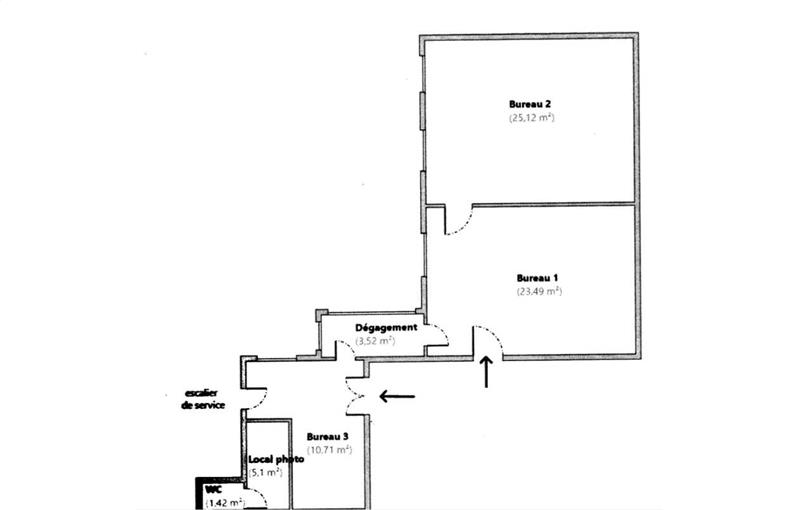 Location de bureau de 70 m² à Paris 2 - 75002 plan - 1