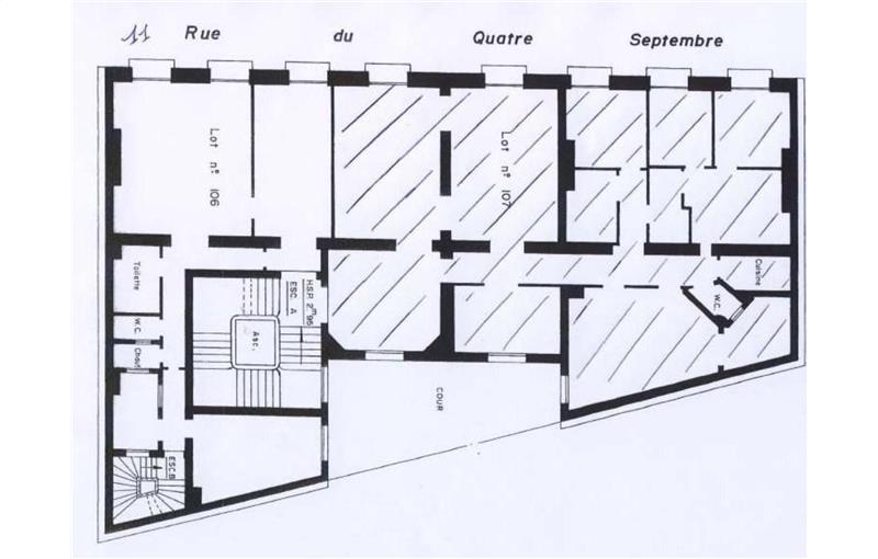 Location de bureau de 98 m² à Paris 2 - 75002 plan - 1