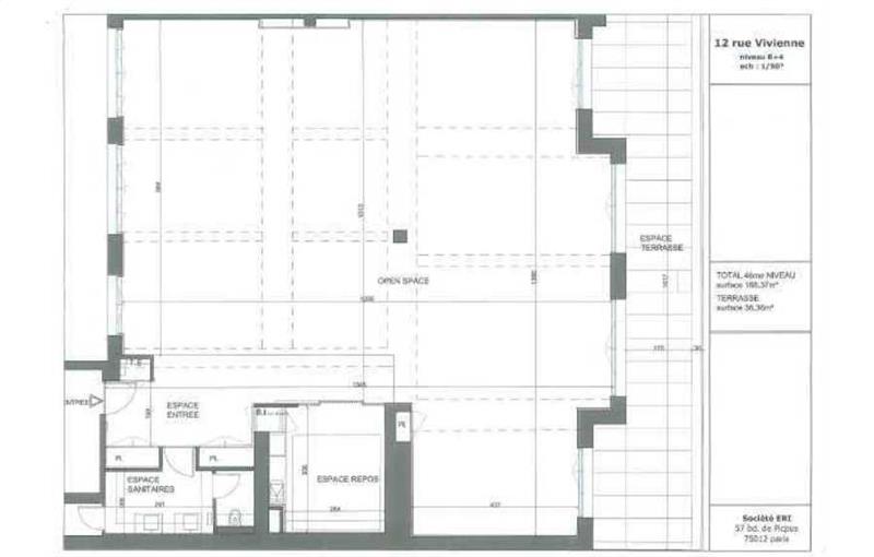 Location de bureau de 167 m² à Paris 2 - 75002 plan - 1