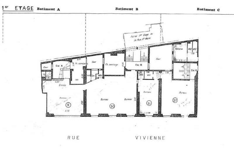 Location de bureau de 95 m² à Paris 2 - 75002 plan - 1