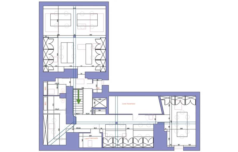 Location de bureau de 100 m² à Paris 2 - 75002 plan - 1