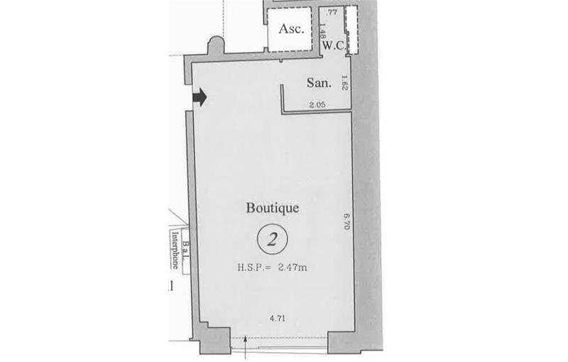 Location de bureau de 42 m² à Paris 2 - 75002 plan - 1