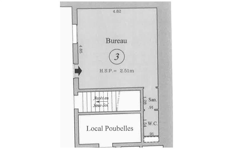 Location de bureau de 26 m² à Paris 2 - 75002 plan - 1