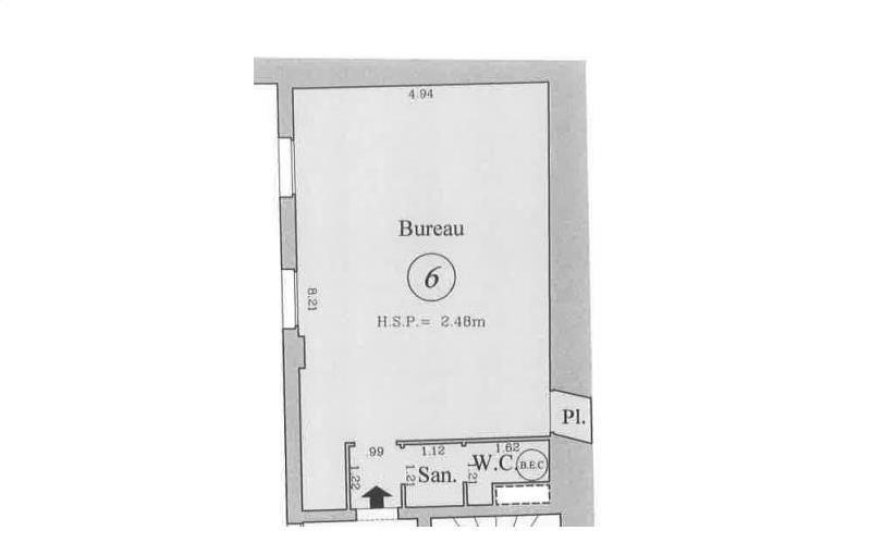 Location de bureau de 39 m² à Paris 2 - 75002 plan - 1