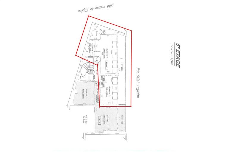 Location de bureau de 55 m² à Paris 2 - 75002 plan - 1