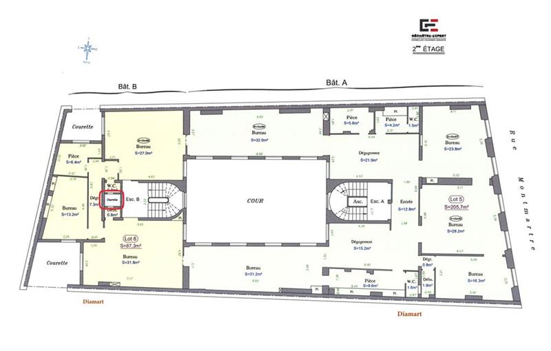 Location de bureau de 293 m² à Paris 2 - 75002 plan - 1