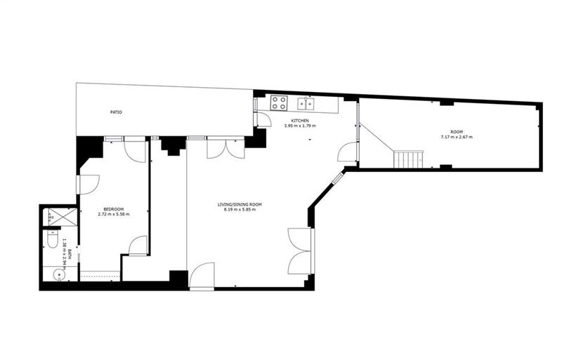 Location de bureau de 82 m² à Paris 20 - 75020 plan - 1