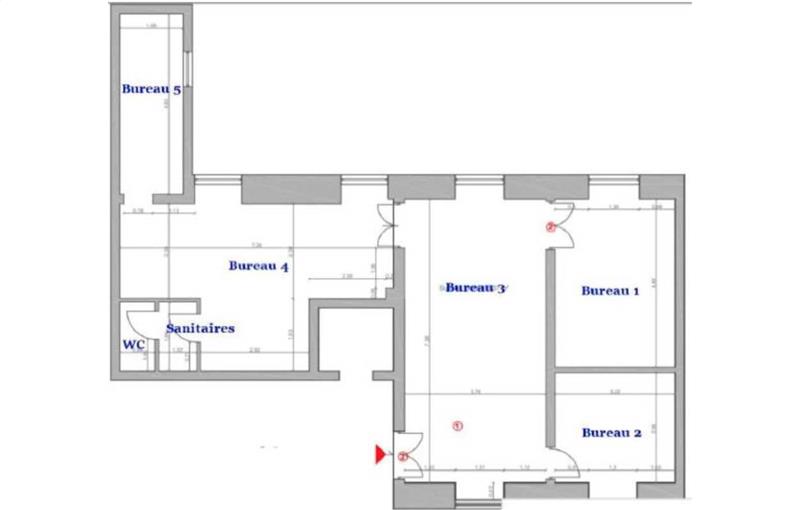 Location de bureau de 90 m² à Paris 3 - 75003 plan - 1