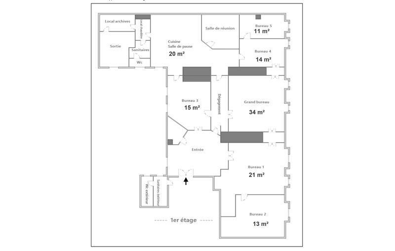 Location de bureau de 178 m² à Paris 3 - 75003 plan - 1