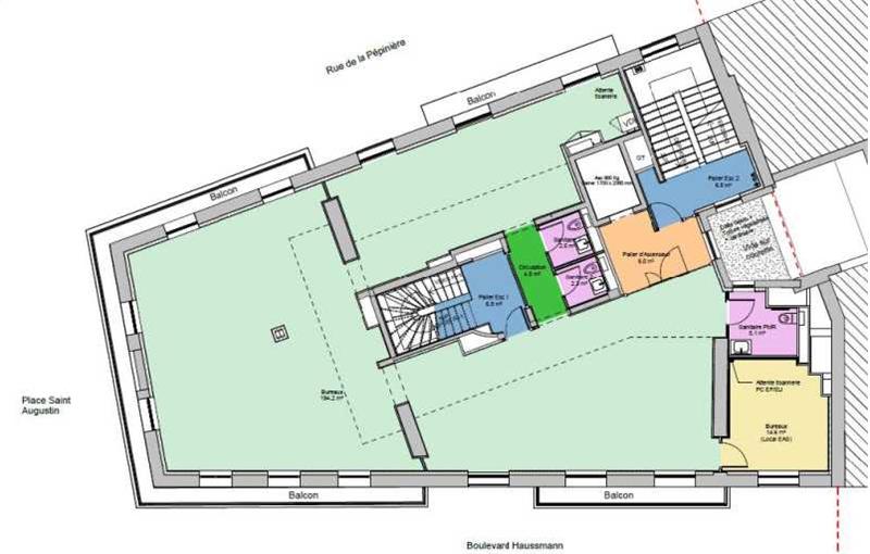 Location de bureau de 1 545 m² à Paris 8 - 75008 plan - 1