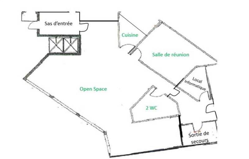 Location de bureau de 126 m² à Paris 8 - 75008 plan - 1