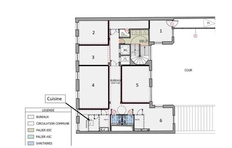 Location de bureau de 171 m² à Paris 8 - 75008 plan - 1