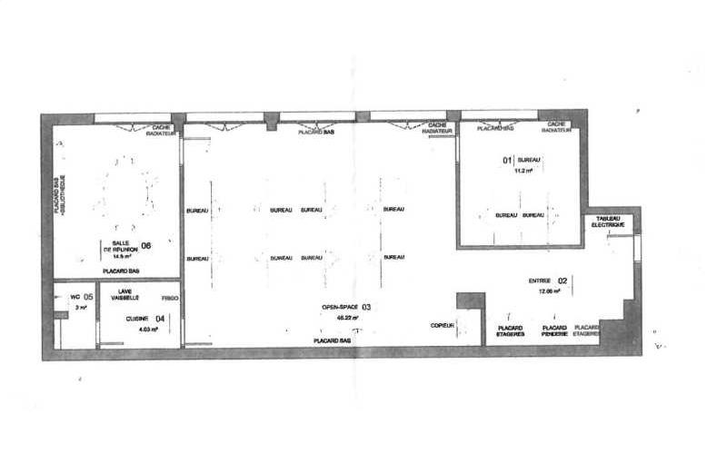 Location de bureau de 92 m² à Paris 8 - 75008 plan - 1