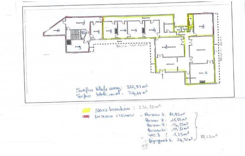 Location de bureau de 235 m² à Paris 8 - 75008 plan - 1