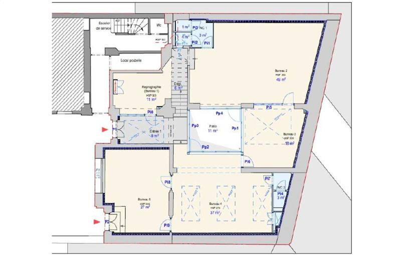 Location de bureau de 232 m² à Paris 8 - 75008 plan - 1