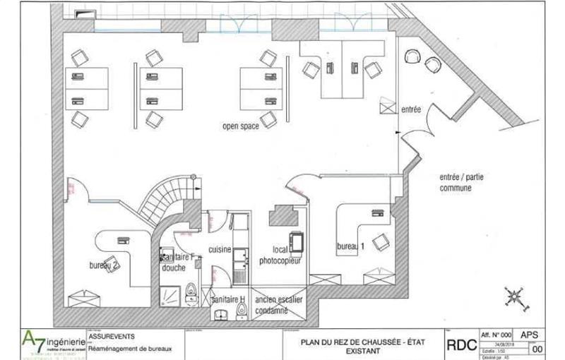 Location de bureau de 150 m² à Paris 8 - 75008 plan - 1