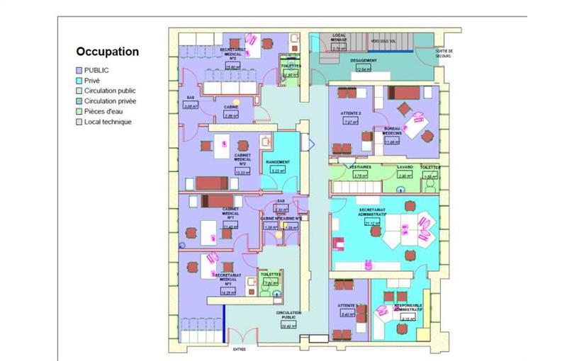 Location de bureau de 244 m² à Paris 8 - 75008 plan - 1