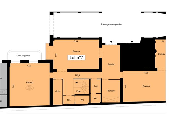 Location de bureau de 162 m² à Paris 8 - 75008 plan - 1