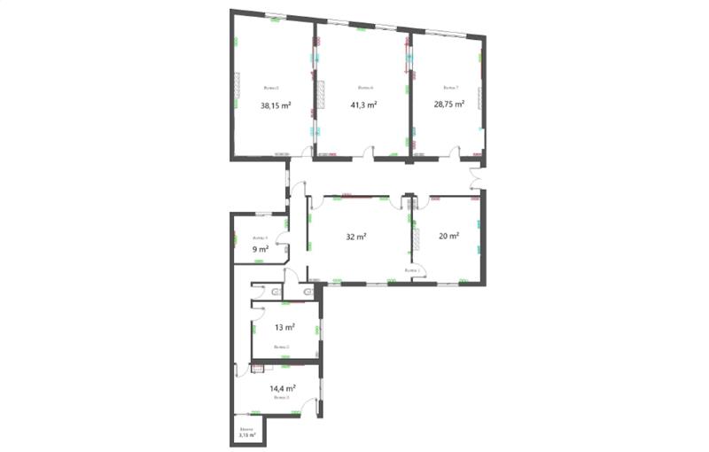 Location de bureau de 238 m² à Paris 8 - 75008 plan - 1