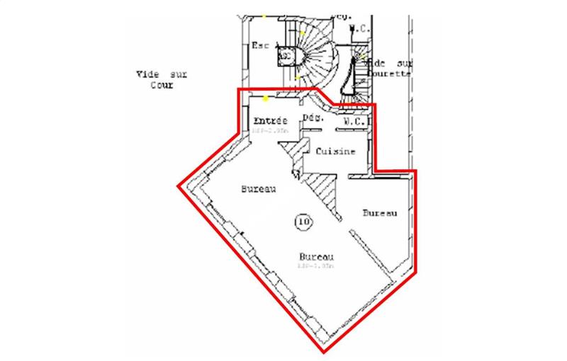 Location de bureau de 63 m² à Paris 8 - 75008 plan - 1