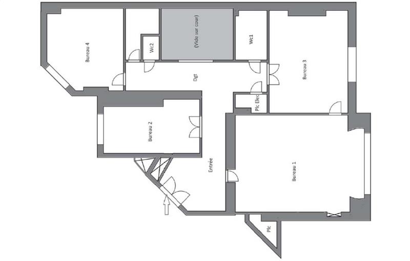 Location de bureau de 103 m² à Paris 8 - 75008 plan - 1