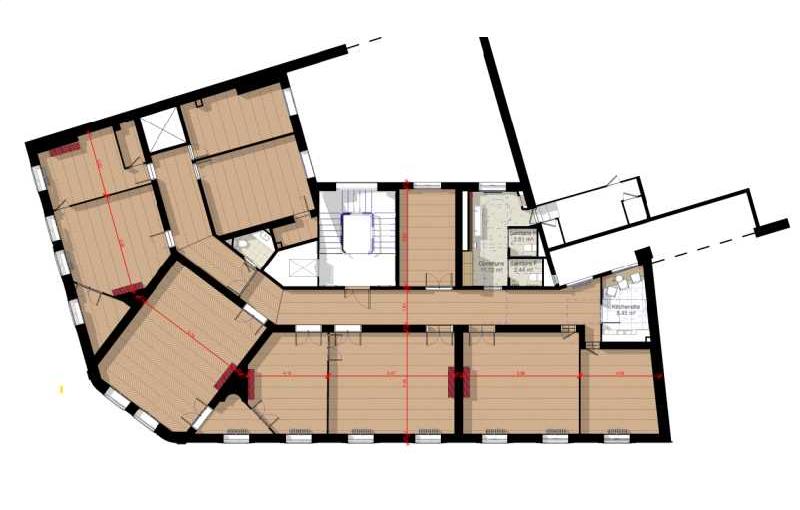 Location de bureau de 350 m² à Paris 8 - 75008 plan - 1