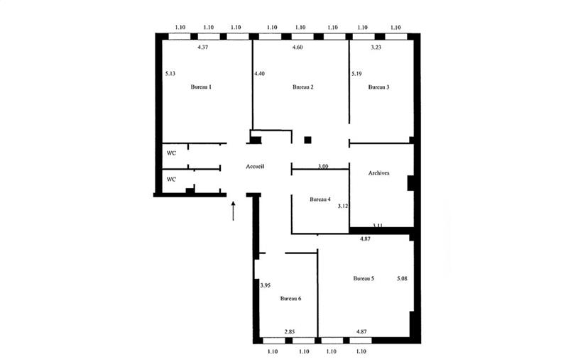 Location de bureau de 143 m² à Paris 8 - 75008 plan - 1