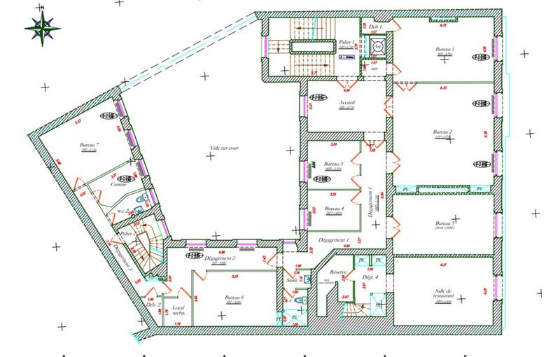 Location de bureau de 223 m² à Paris 8 - 75008 plan - 1