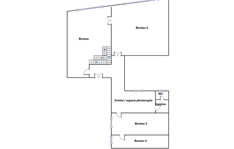 Location de bureau de 130 m² à Paris 8 - 75008 plan - 1