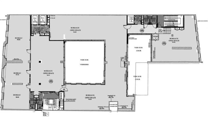 Location de bureau de 712 m² à Paris 9 - 75009 plan - 1