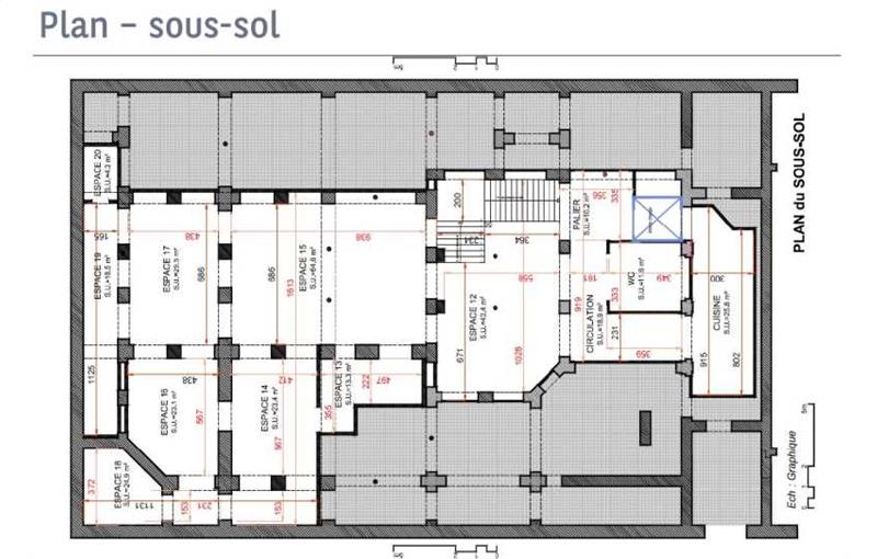 Location de bureau de 990 m² à Paris 9 - 75009 plan - 1