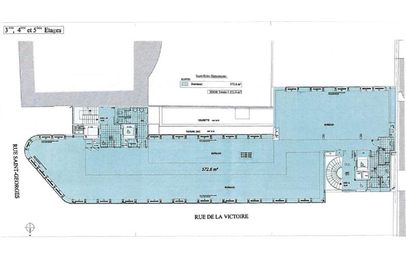 Location de bureau de 1 085 m² à Paris 9 - 75009 plan - 1