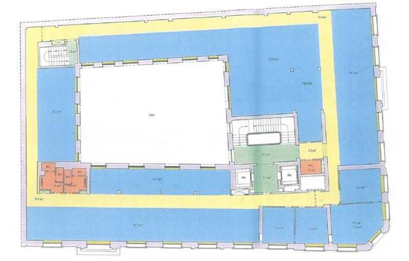 Location de bureau de 760 m² à Paris 9 - 75009 plan - 1