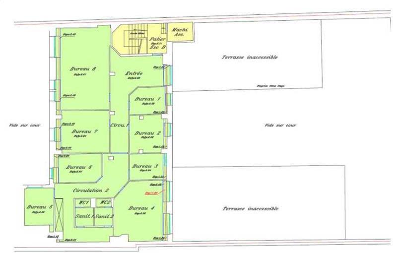 Location de bureau de 238 m² à Paris 9 - 75009 plan - 1