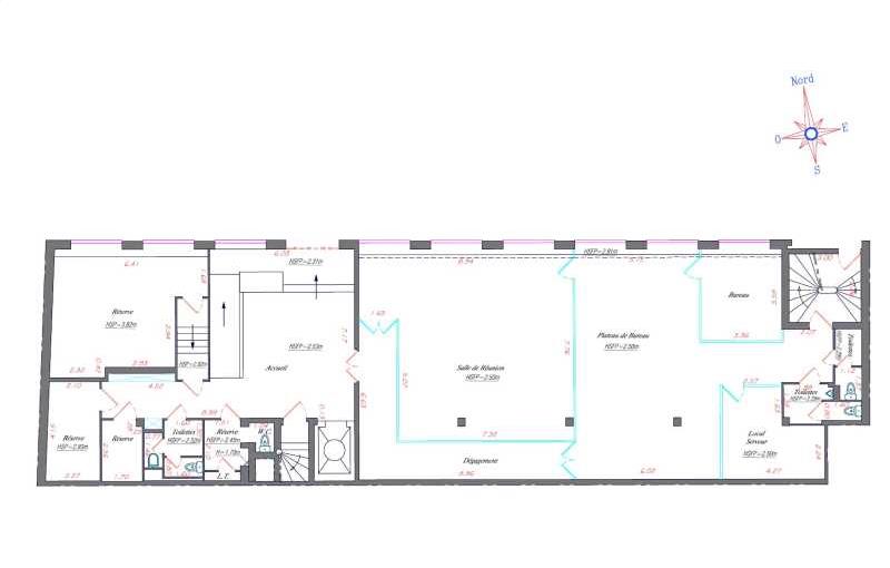 Location de bureau de 1 094 m² à Paris 9 - 75009 plan - 1