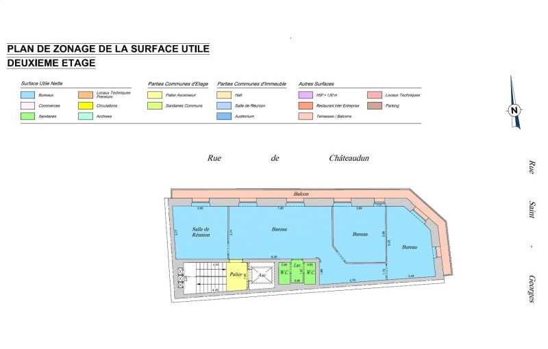 Location de bureau de 188 m² à Paris 9 - 75009 plan - 1