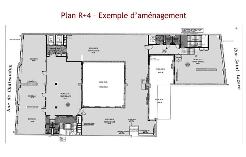 Location de bureau de 712 m² à Paris 9 - 75009 plan - 1