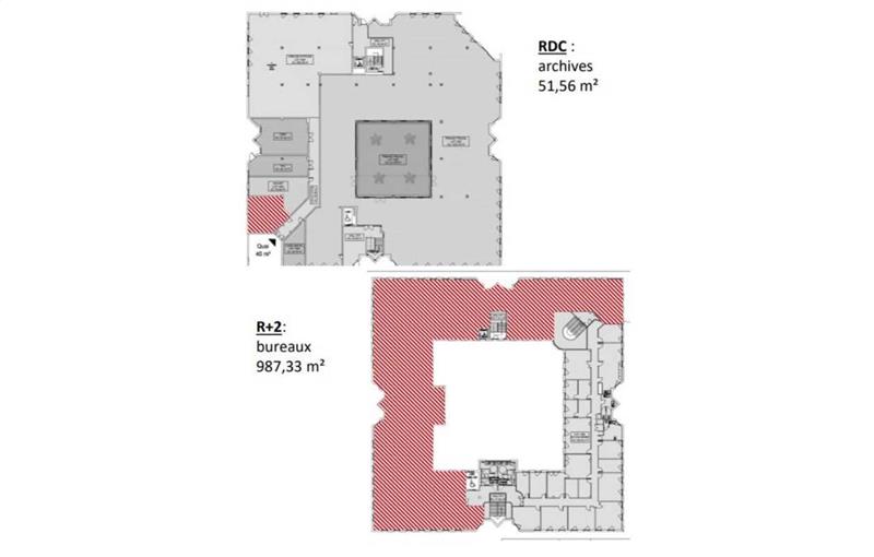 Location de bureau de 987 m² à Pessac - 33600 plan - 1