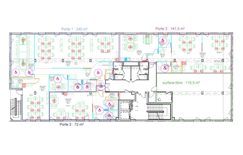 Location de bureau de 740 m² à Petit-Couronne - 76650 plan - 1