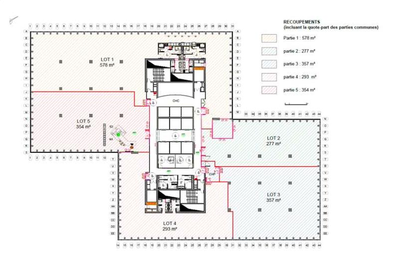 Location de bureau de 1 289 m² à Puteaux - 92800 plan - 1