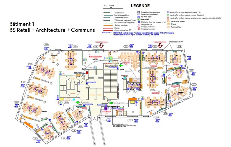 Location de bureau de 1 516 m² à Rennes - 35000 plan - 1