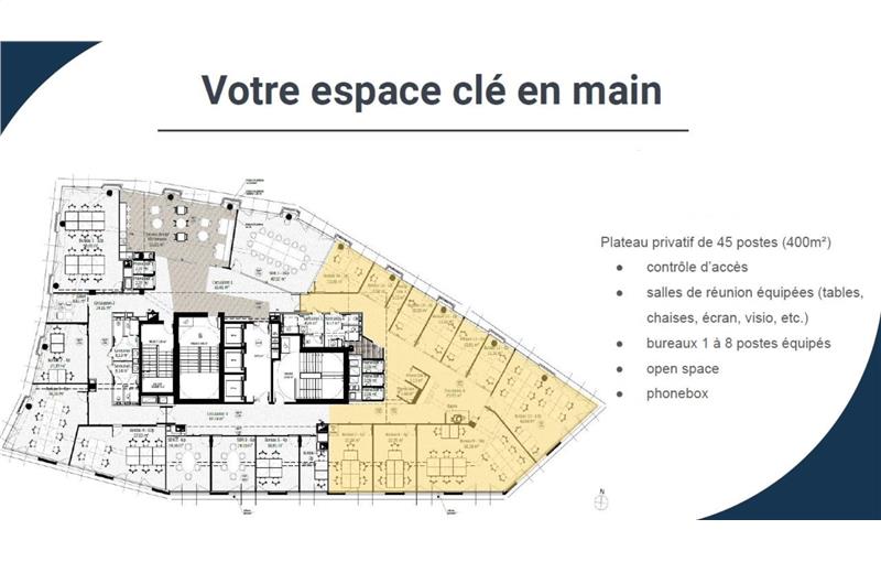 Location de bureau de 400 m² à Rennes - 35000 plan - 1