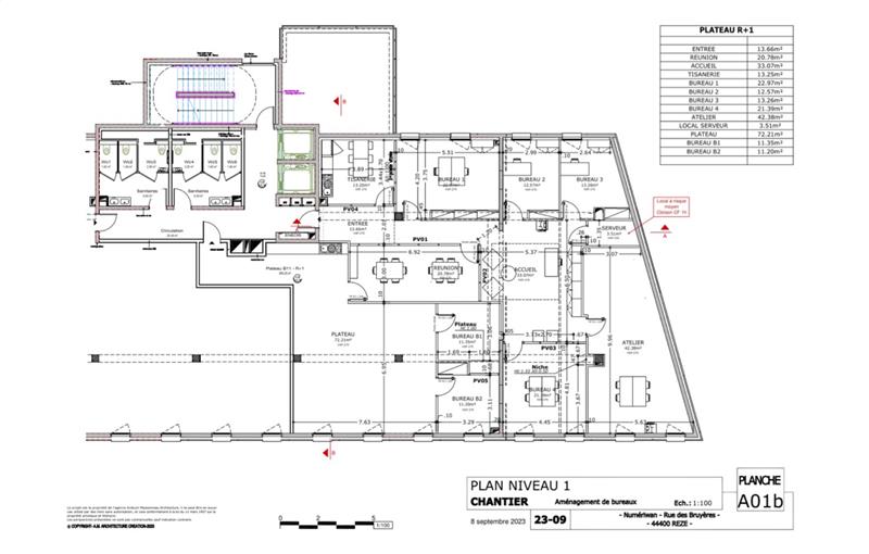 Location de bureau de 23 m² à Rezé - 44400 plan - 1