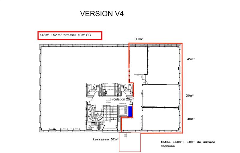 Location de bureau de 158 m² à Rillieux-la-Pape - 69140 plan - 1