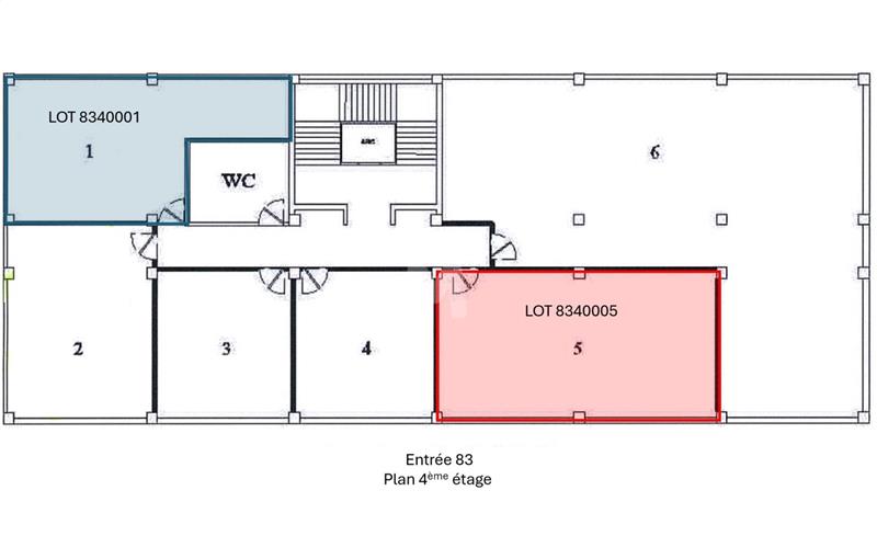 Location de bureau de 859 m² à Ris-Orangis - 91130 plan - 1