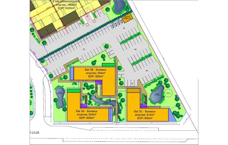 Location de bureau de 199 m² à Roncq - 59223 plan - 1