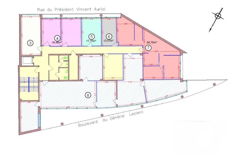 Location de bureau de 1 412 m² à Roubaix - 59100 plan - 1