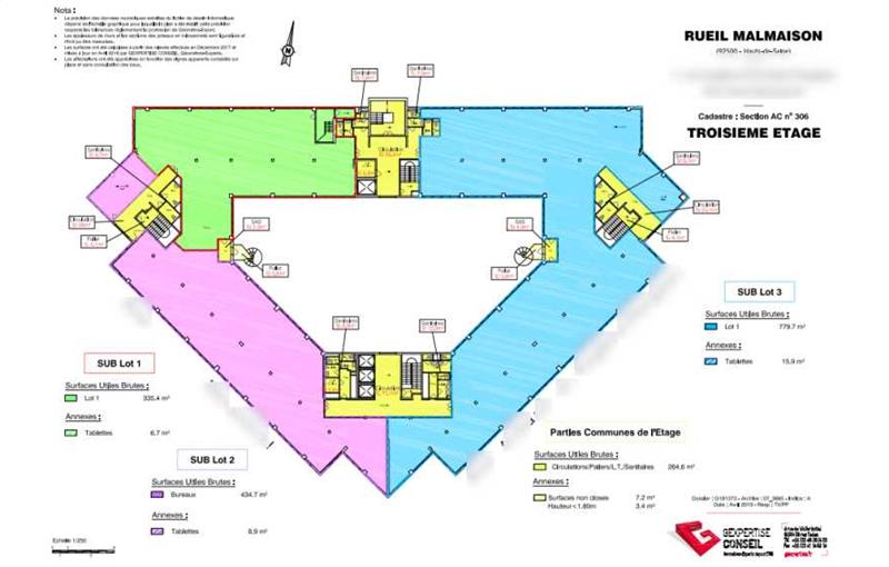 Location de bureau de 547 m² à Rueil-Malmaison - 92500 plan - 1